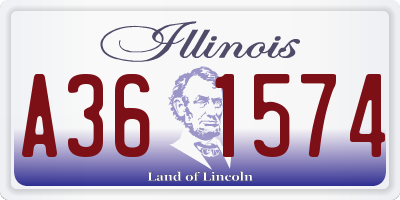 IL license plate A361574