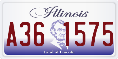 IL license plate A361575