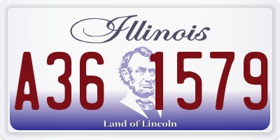 IL license plate A361579
