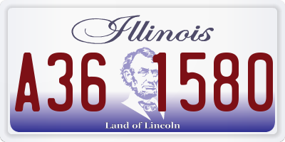 IL license plate A361580
