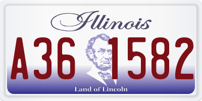 IL license plate A361582