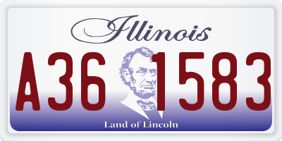 IL license plate A361583