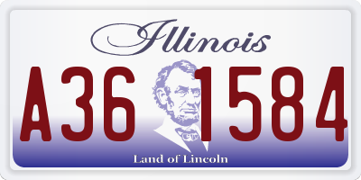 IL license plate A361584