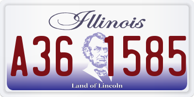 IL license plate A361585
