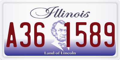 IL license plate A361589