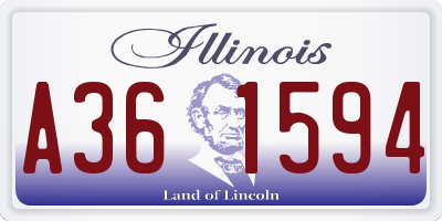 IL license plate A361594