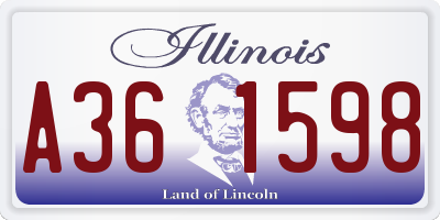 IL license plate A361598