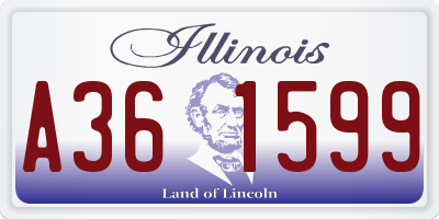IL license plate A361599