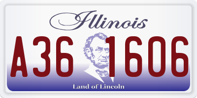 IL license plate A361606