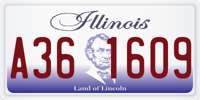 IL license plate A361609