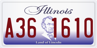 IL license plate A361610