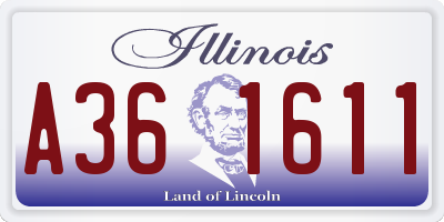 IL license plate A361611