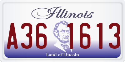 IL license plate A361613