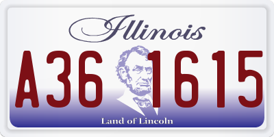 IL license plate A361615
