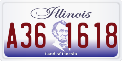 IL license plate A361618