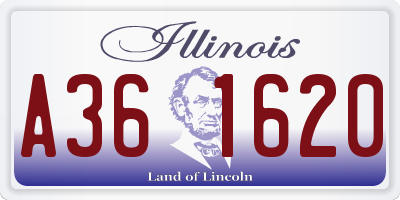 IL license plate A361620