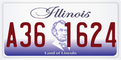 IL license plate A361624