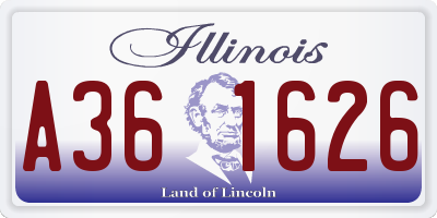 IL license plate A361626