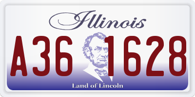 IL license plate A361628
