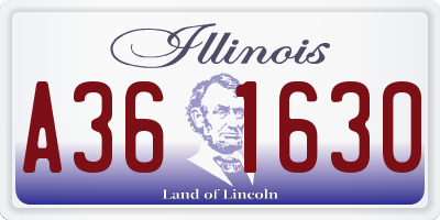 IL license plate A361630