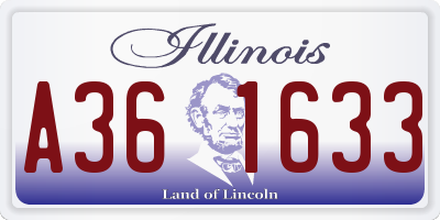IL license plate A361633