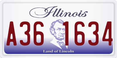IL license plate A361634
