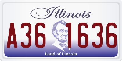 IL license plate A361636