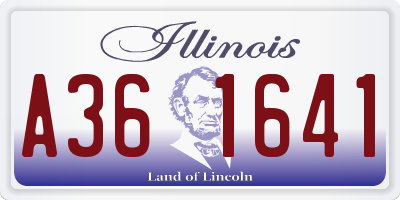 IL license plate A361641