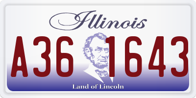 IL license plate A361643