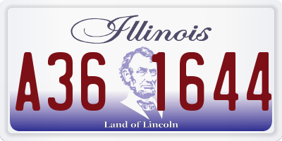 IL license plate A361644