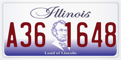 IL license plate A361648