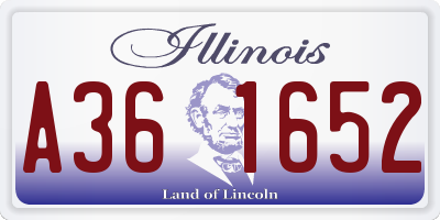 IL license plate A361652