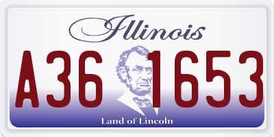 IL license plate A361653