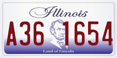 IL license plate A361654