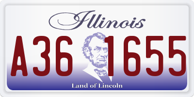 IL license plate A361655