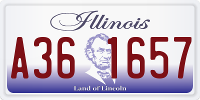 IL license plate A361657