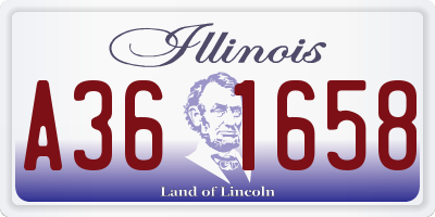 IL license plate A361658