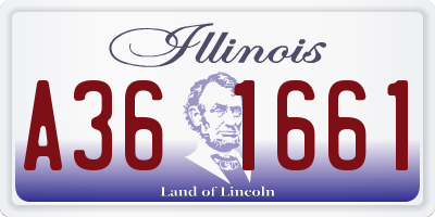IL license plate A361661