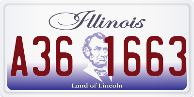 IL license plate A361663