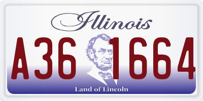 IL license plate A361664