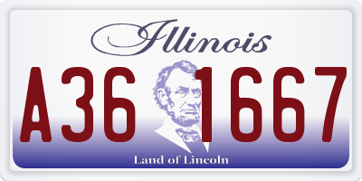 IL license plate A361667