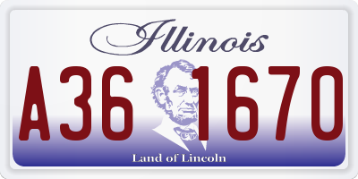 IL license plate A361670
