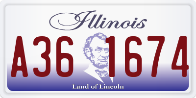 IL license plate A361674