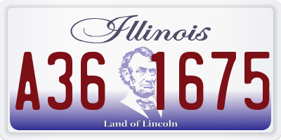 IL license plate A361675