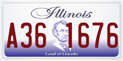 IL license plate A361676