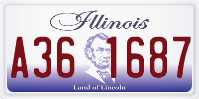 IL license plate A361687