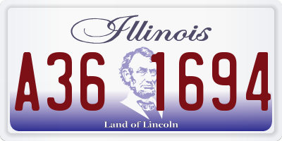 IL license plate A361694