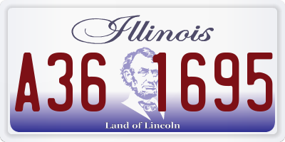 IL license plate A361695