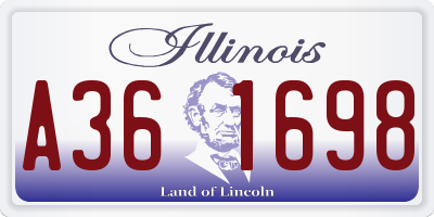 IL license plate A361698