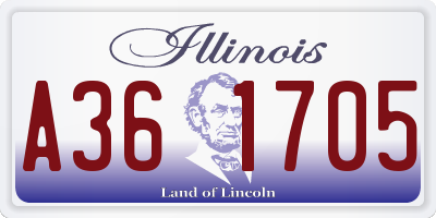IL license plate A361705